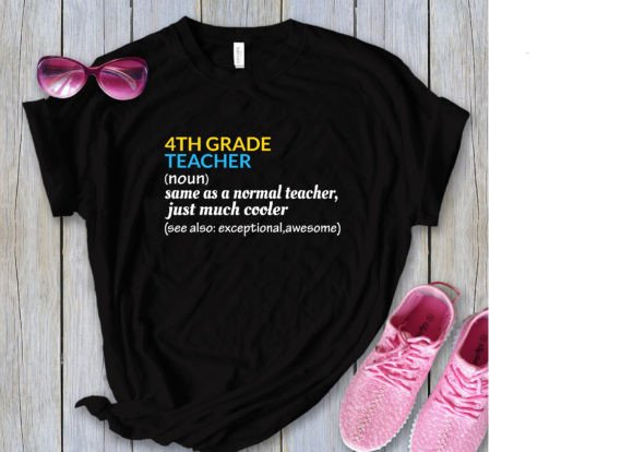4th Grade Teacher T-shirt Design SVG