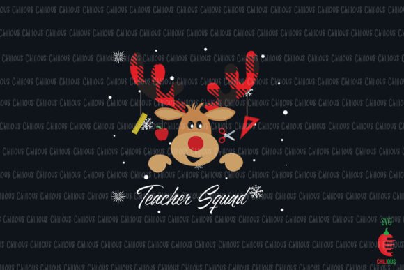 Bleached Teacher Squad Reindeer Graphics & Crafts