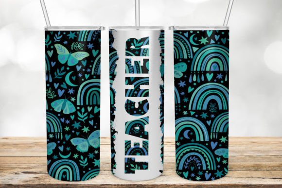 Blue BoHo Teacher 20 Oz Skinny Tumbler – Graphics & Crafts
