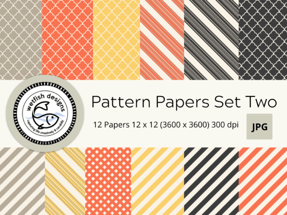 Digital Scrapbook Pattern Papers Set Two