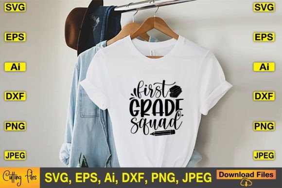 First Grade Squad SVG T-shirt Design