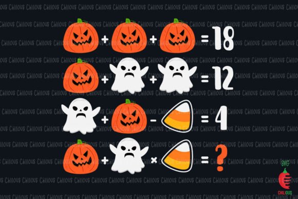 Halloween Quiz Math Teacher: Graphics and Crafts for Creative Design