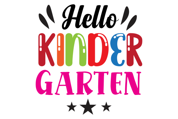 Hello Kinder Garten Design Graphics