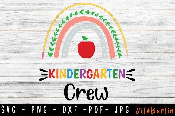 Kindergarten Crew Svg, Kinder Teacher Graphics and Crafts
