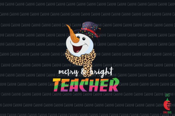 Merry and Bright Teacher Snowman Graphics and Crafts