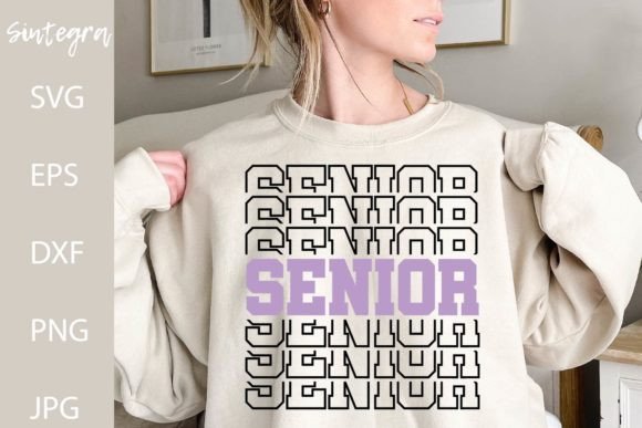 Senior Stacked Design SVG Cut File