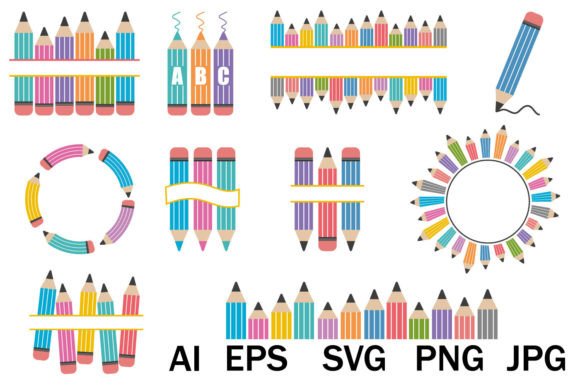 SVG Colored Pencils: Graphics for Crafts and Creative Projects