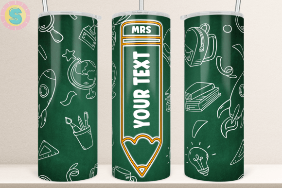 Teacher Pencil Tumbler Wrap Sublimation