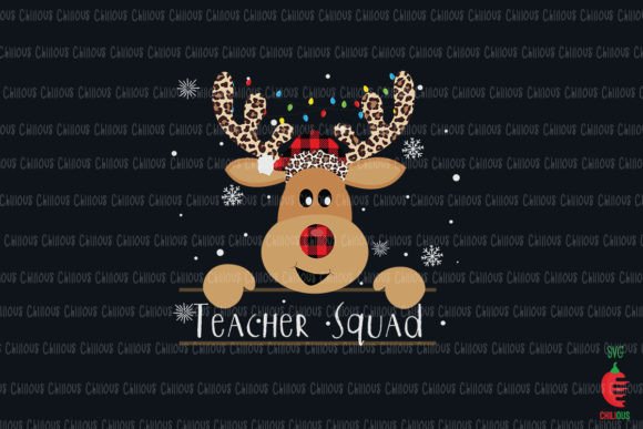 Teacher Squad Reindeer Funny Teacher Graphics and Crafts