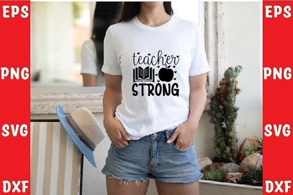 Teacher Strong Svg Design